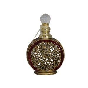 Goldtone Encased Glass Vanity/Perfume Bottle